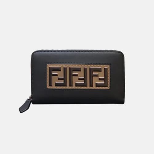 Fendi 2019 Leather Zip Round Wallet - 펜디 남여공용 레더 지… - 1