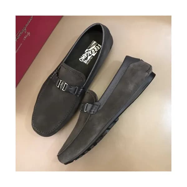 Ferragamo 2019 Mens Metal Logo Leather Loafer - 페라… - 1