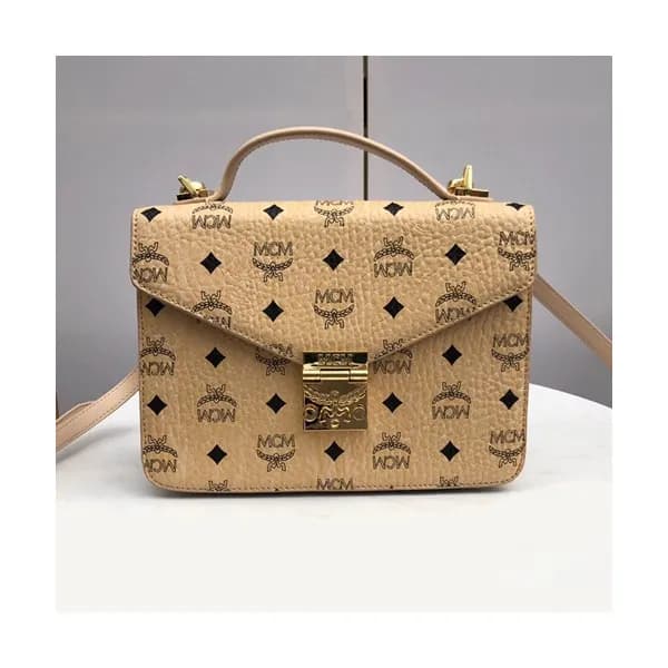 MCM 2019 Patricia Visetos Tote Shoulder Bag,25cm -… - 1