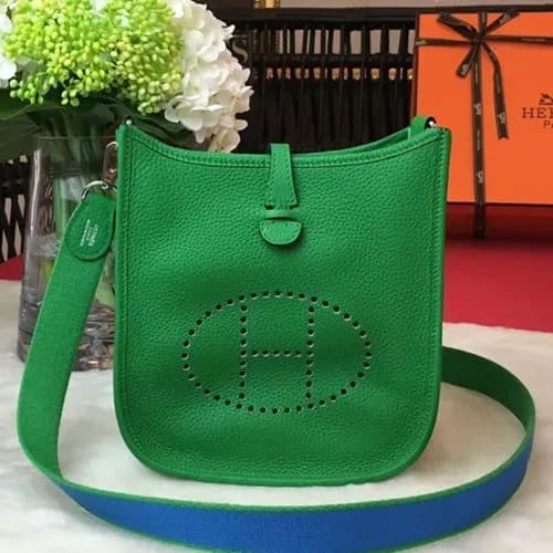 Hermes Evelyne Togo Leather Mini Shoulder Bag,17cm… - 1