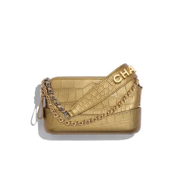 Chanel 2019 Women Gabrielle Leather Chain Shoulder… - 1