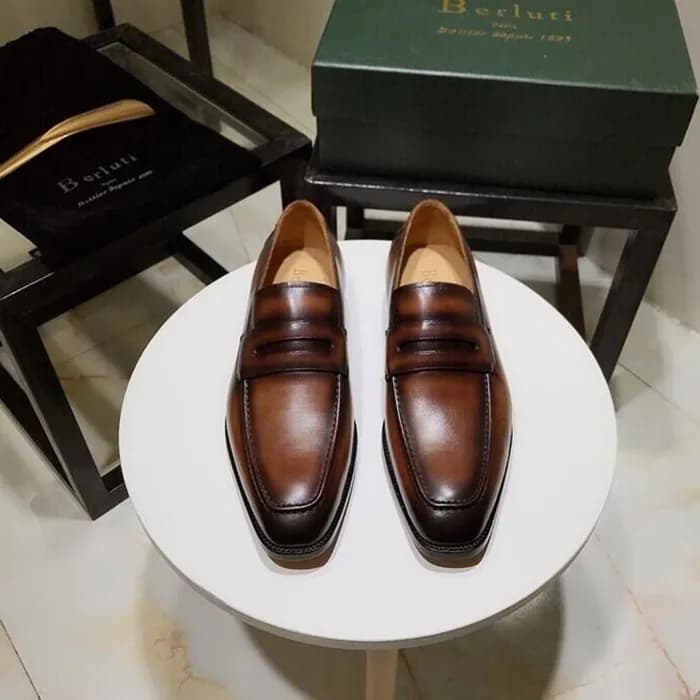 [커스텀급]Berluti 2024 Mens Retro Business Leather Pen… - 1