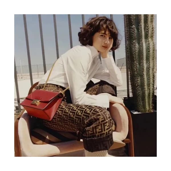 Fendi 2019 Kan U Leather Small Chain Shoudler Cros… - 1