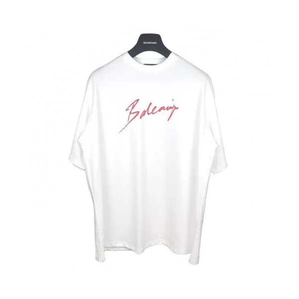 Balenciaga 2019 Mm/Wm Oversize Logo Cotton Short S… - 1