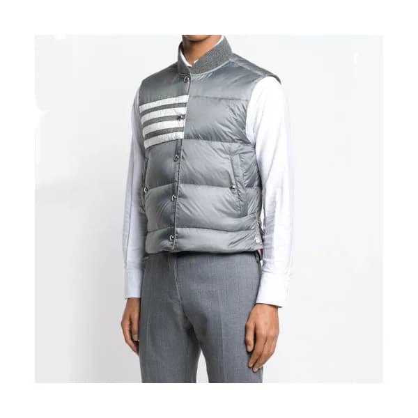 Thom Browne 2019 Mens Patch Logo Down Pedding Vest… - 1