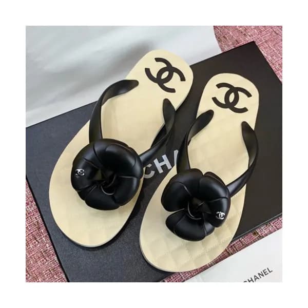 Chanel 2019 Ladies Leather Slipper - 샤넬 2019 여성용 레… - 1