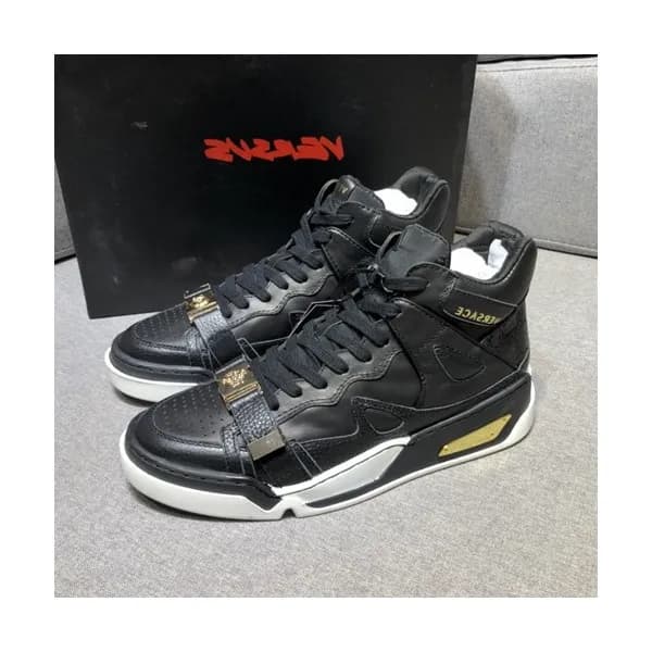 Versace 2019 Mens Leather Sneakers - 베르사체 2019 남성용… - 1