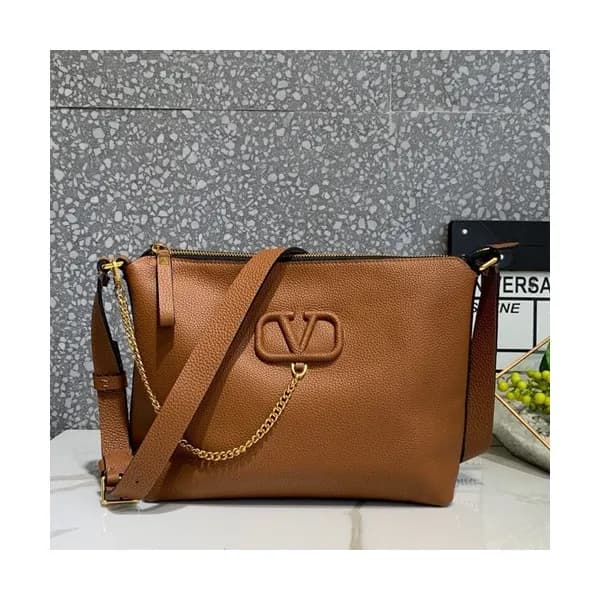 Valentino 2019 Leather Vsling Shoudler Bag,27CM - … - 1