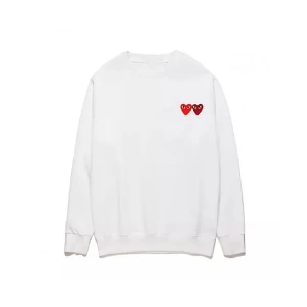 Cdgplay 2019 Unisex Print Heart Cotton Tshirts - 꼼… - 1