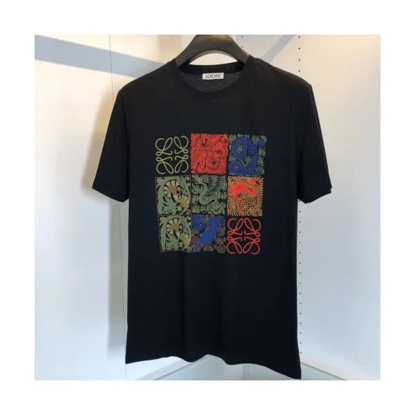 [로에베]Loewe 2020 Mens Logo Silket Short Sleeved Tsh… - 1