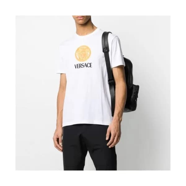[베르사체]Versace 2020 Mens Logo Silket Short Sleeved … - 1
