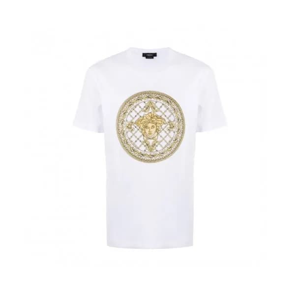 [베르사체]Versace 2020 Mens Logo Silket Short Sleeved … - 1
