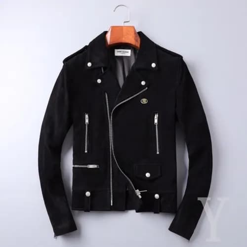 [1:1]Saint Laurent 2020 Mens Casual Leather Jacket… - 1