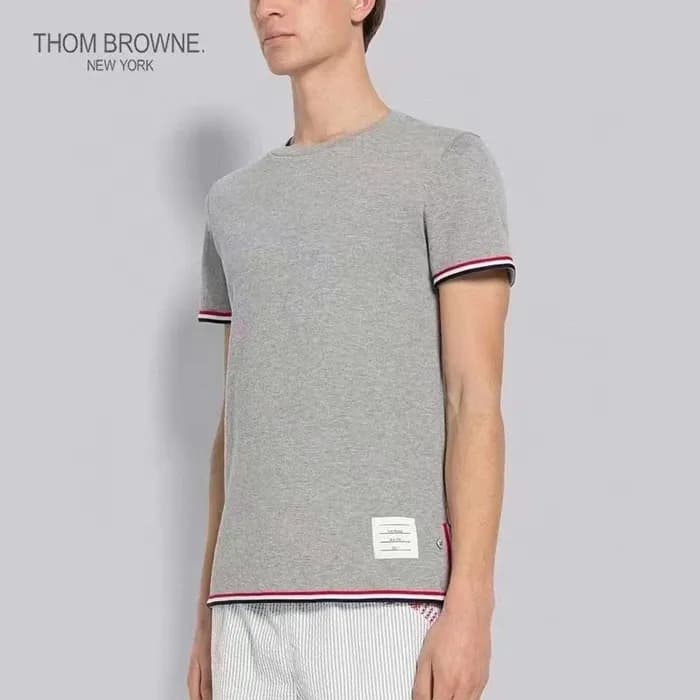 Thom Browne Mens Casual Short Sleeved Tshirts Gra… - 1
