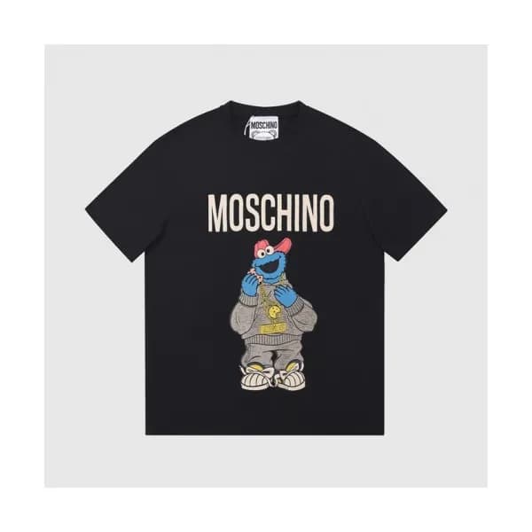 Moschino Mm/Wm Logo Cotton Short Sleeved Tshirts… - 1