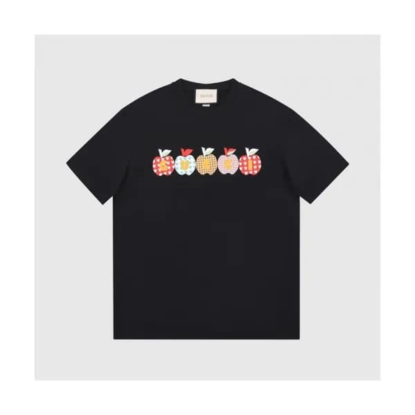 Gucci Mm/Wm Logo Short Sleeved Tshirts Black - 구찌… - 1
