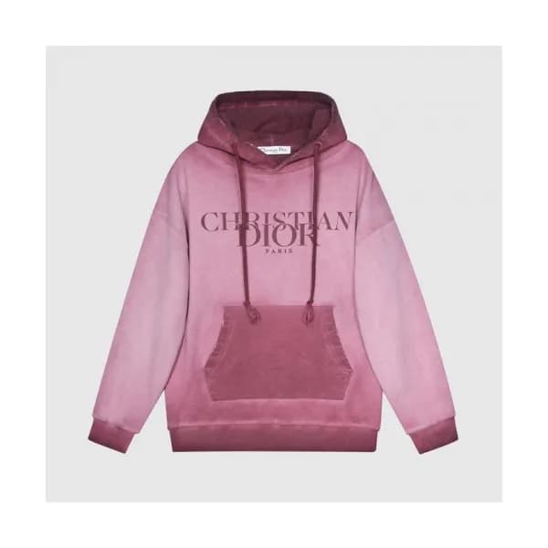 Dior Mm/Wm Logo Casual Cotton Hoodie Pink - 디올 2… - 1