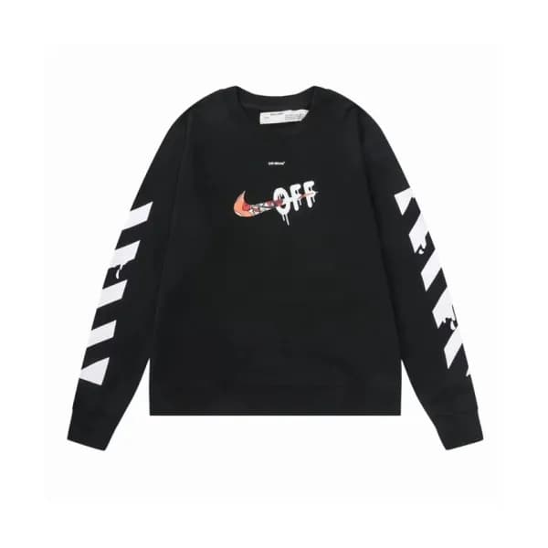 Off-white Mm/Wm Logo Cotton Oversize Hoodie Black… - 1