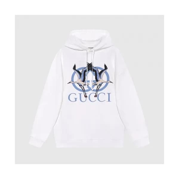 Gucci Mm/Wm Logo Casual Hoodie White - 구찌 2021 남/… - 1