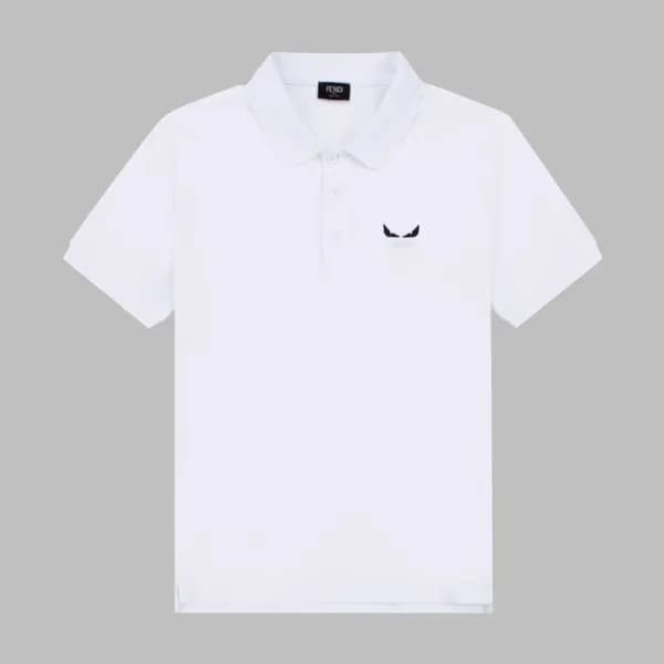 펜디 남성 폴로 화이트 반팔티 - Mens White Tshirts - fen01131x - 1