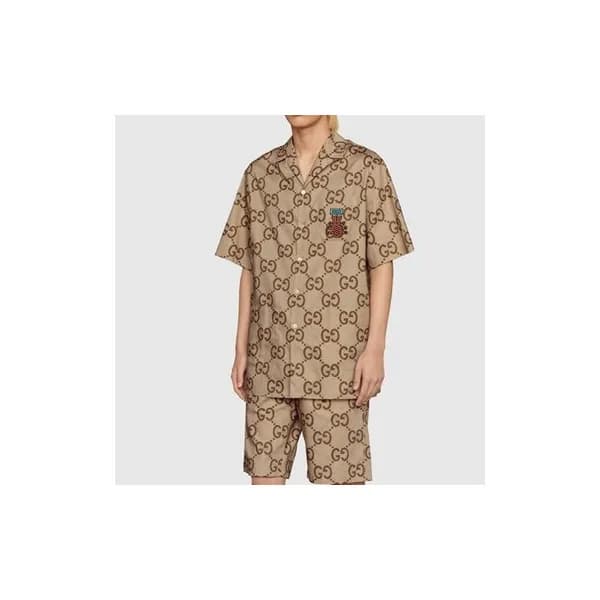 구찌 남성 크루넥 카멜 반팔티 - Mens Camel Tshirts - guc04645x - 1