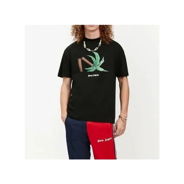 팜 엔젤스 남자 크루넥 블랙 반팔티 - Mens Black Tshirts - pam0365… - 1