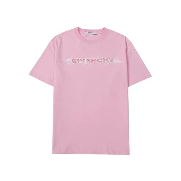 지방시 남성 크루넥 핑크 반팔티 - Mens Pink Tshirts - giv0669x - 1