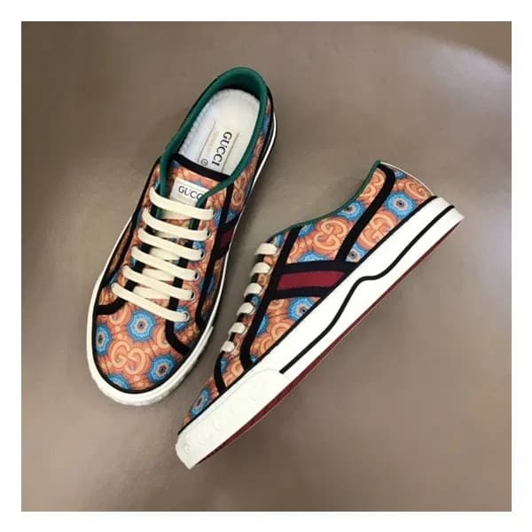 구찌 남/녀 테니스 핑크 스니커즈- Unisex Pink Sneakers - guc0477… - 1