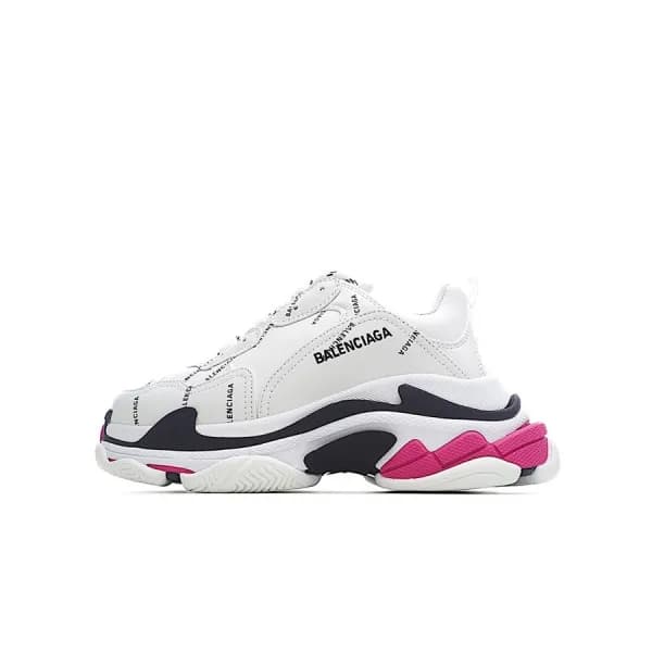 발렌시아가 남/녀 Triple S 화이트 스니커즈 - Unisex White Sneaker… - 1
