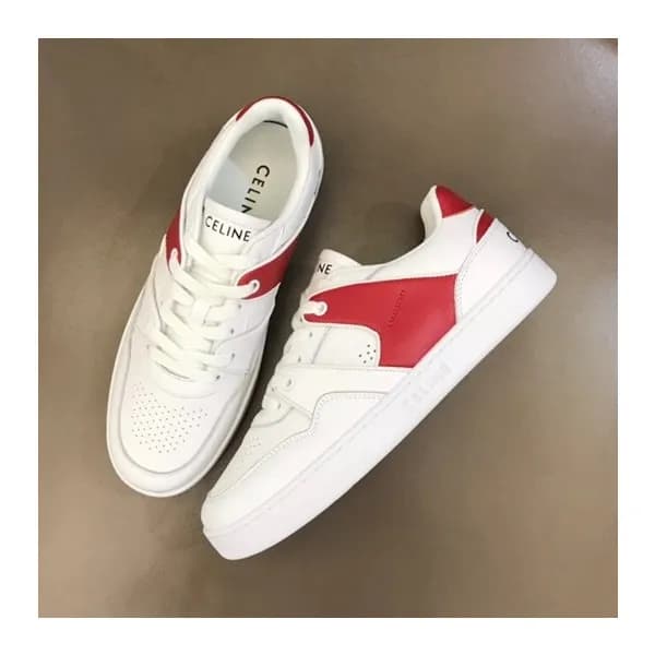 셀린느 남/녀 클래식 레드 스니커즈 - Celine Unisex Red Sneakers -… - 1