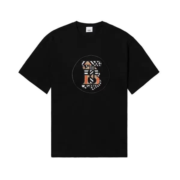 버버리 남성 블랙 크루넥 반팔티 - Mens Black Tshirts - Bur04370x - 1