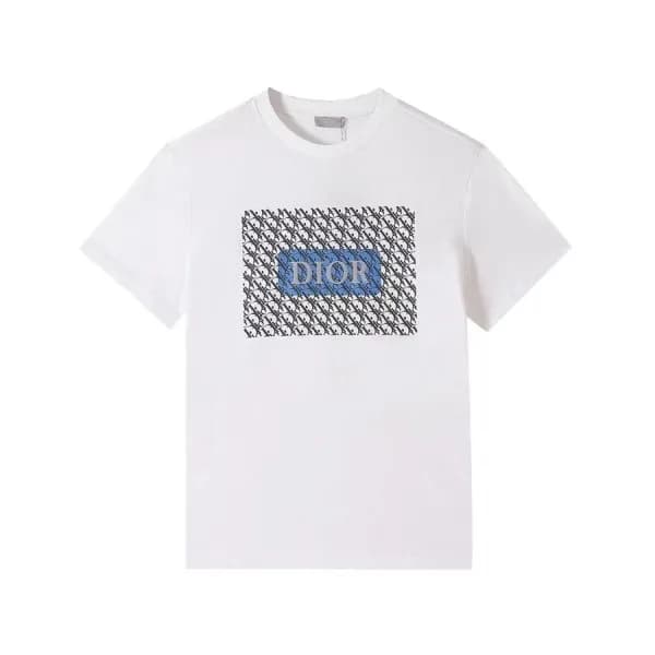 디올 남성 화이트 크루넥 반팔티 - Mens White Tshirts - dio01993x - 1