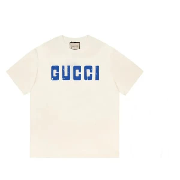 구찌 남/녀 아이보리 크루넥 반팔티 - Unisex Ivory Tshirts - guc05… - 1