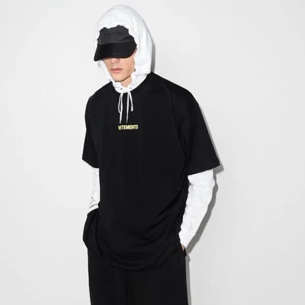 베트멍 남/녀 트렌디 블랙 반팔티 - Unisex Black Tshirts - vet030… - 1