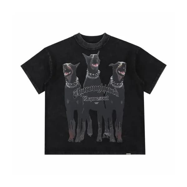 리프리젠트 남성 블랙 크루넥 반팔티 - Mens Black Tshirts - rep0058… - 1