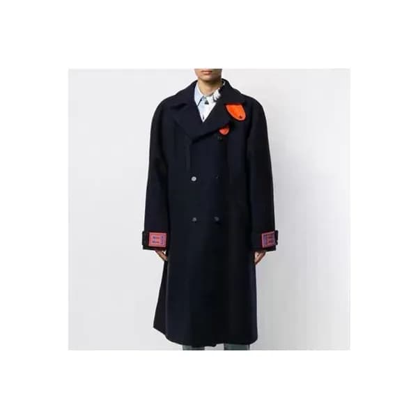 오프화이트 남성 캐쥬얼 네이비 코트 - Mens Navy Coats - off0844x - 1