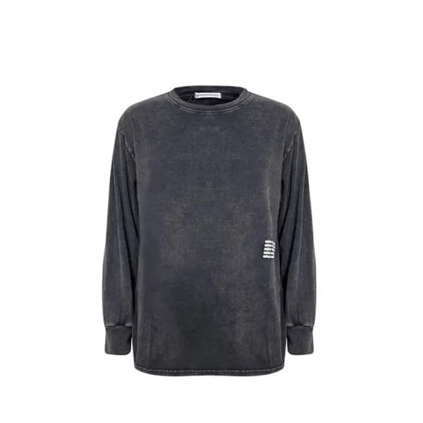 알렉산더왕 남/녀 모던 블랙 맨투맨 - Alexander wang Unisex Black … - 1