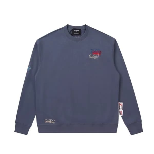 구찌 남성 캐쥬얼 블루 맨투맨 - Gucci Mens Blue Tshirts - Guc05… - 1