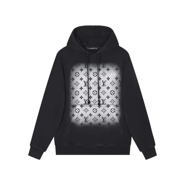 루이비통 남자 블랙 후드티 - Louis vuitton Mens Black Hoodie -… - 1