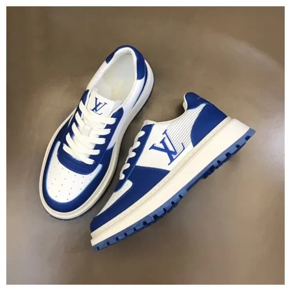 루이비통 남성 블루 스니커즈 - Louis vuitton Mens Blue Sneakers… - 1