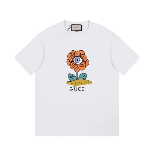 구찌 남/녀 화이트 크루넥 반팔티 - Gucci Unisex White Short slee… - 1