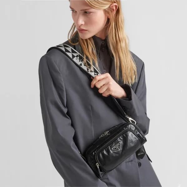 프라다 여성 블랙 숄더백 - Prada Womens Black Shoulder Bag - … - 1