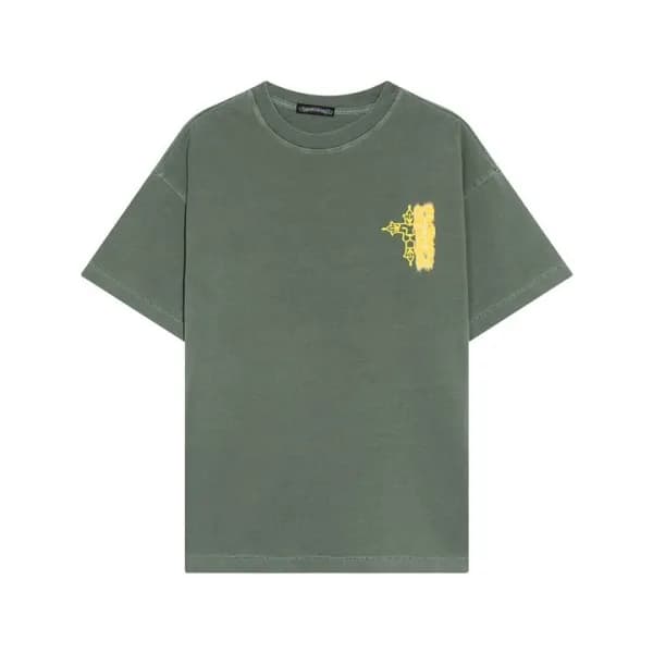 크롬하츠 남성 카키 크루넥 반팔티 - Chrom Hearts Mens Khaki Short… - 1
