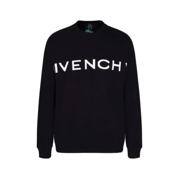 지방시 남성 블랙 크루넥 니트 - Givenchy Mens Black Knits - gi3… - 1