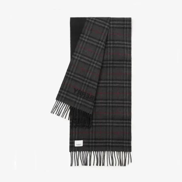 버버리 남성 그레이 양면 머플러 - Burberry Mens Gray Muffler - b… - 1