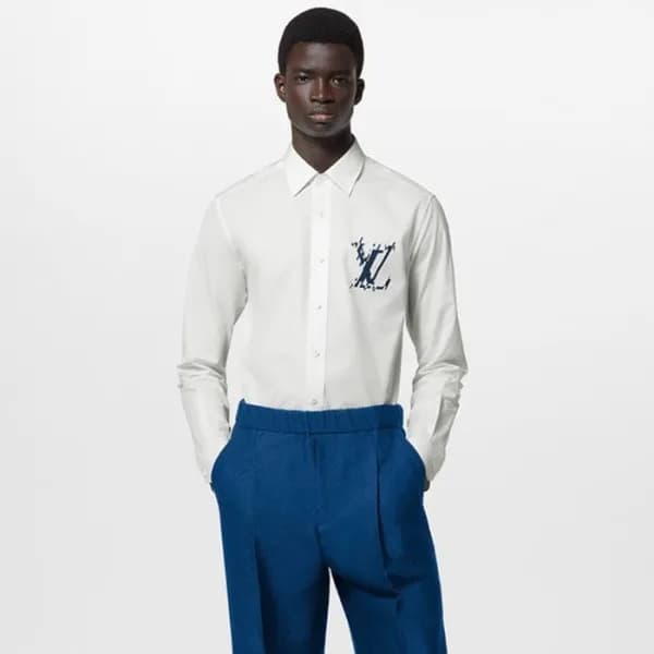 루이비통 남성 화이트 셔츠 - Louis vuitton Mens White Shirts -… - 1