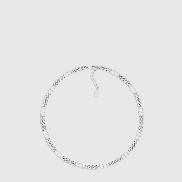 디올 남성 CD 아이콘 슬림 체인 링크 네크리스 - Dior Mens CD Icon Sli… - 1