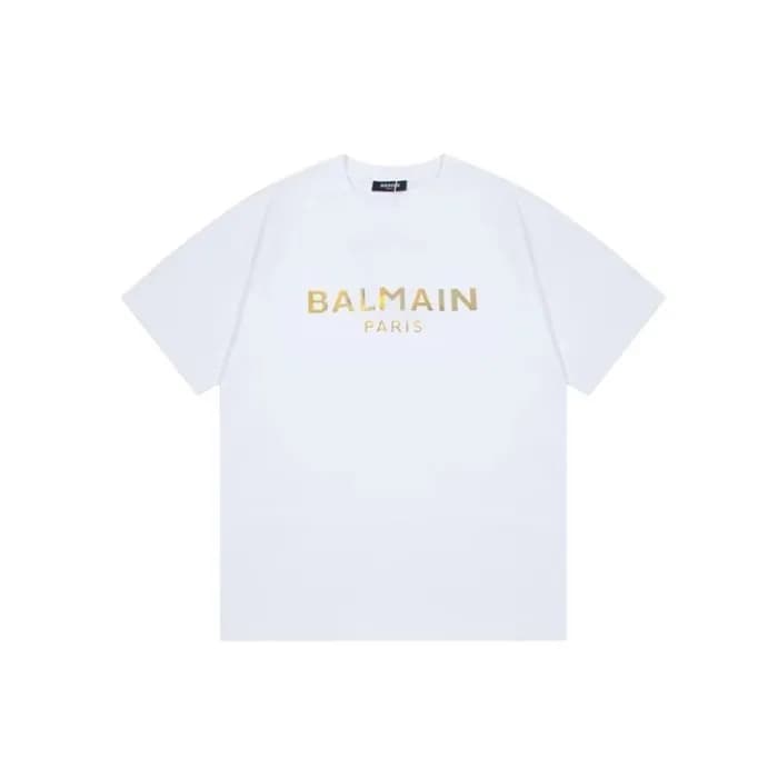 발망 남성 크루넥 화이트 반팔티 - Balmain Mens White Tshirts - … - 1