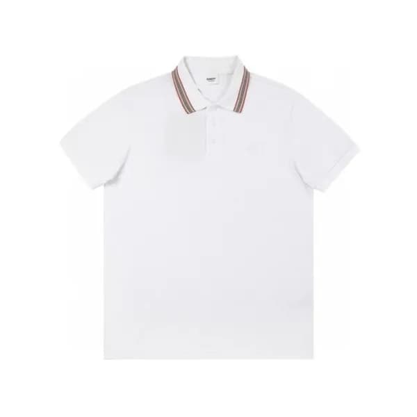 버버리 남성 화이트 폴로 반팔티 - Burberry Mens White Tshirts - … - 1