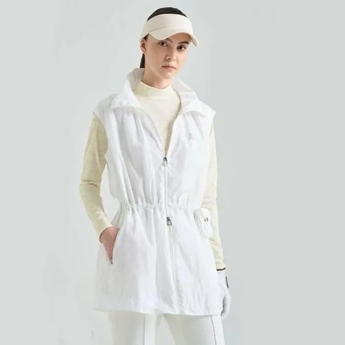 [LANVIN BLANC] 랑방블랑 여성 백 패널 드러우스트링 베스트 - gol577x - 1